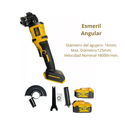 SET PROFESIONAL DE 3 HERRAMIENTAS TASBEL™ 98V | ⚡️ LLAVE DE IMPACTO, ESMERIL Y TALADRO