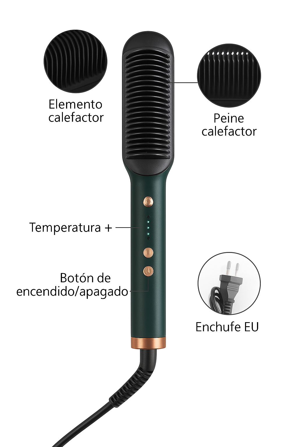 Cepillo Alisador 3 en 1